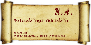 Molcsányi Adrián névjegykártya